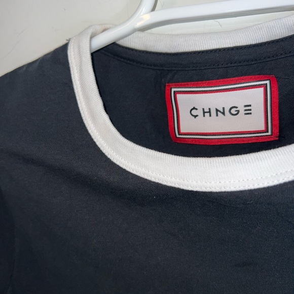 SOLD. CHNGE feminism Black Graphic Tee with White Trim - Picture 9 of 13